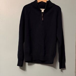 Crew cuts boy’s cashmere/cotton blend navy quarter zip. Size M (8-9).